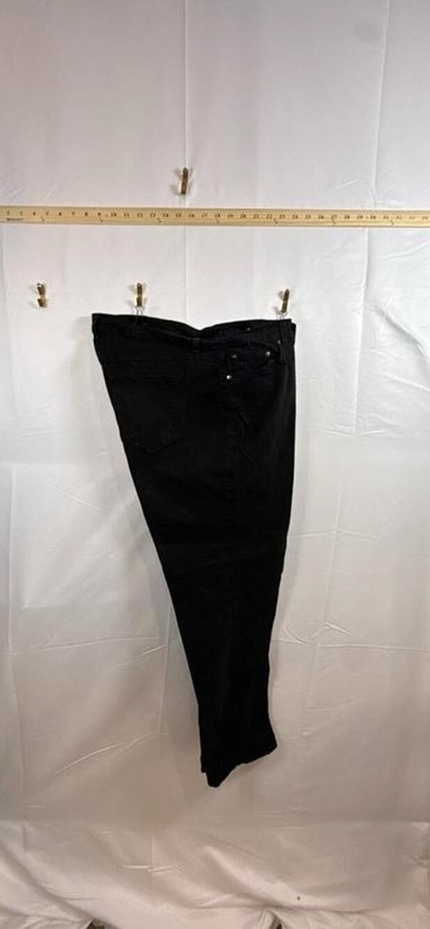 Terra Sky Womens Plus Size 18W Pants Black Cotton Stretch Straight Leg Casual